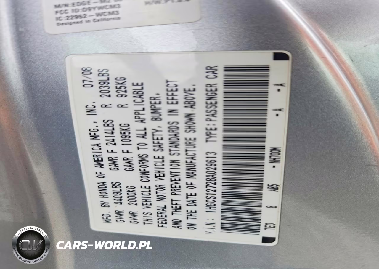 2008 Honda Accord Ex VIN:1HGCS12728A029613 - 13