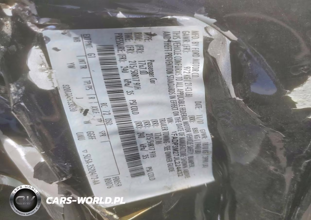 2018 Ford Focus Sel VIN:1FADP3M27JL224432 - 12