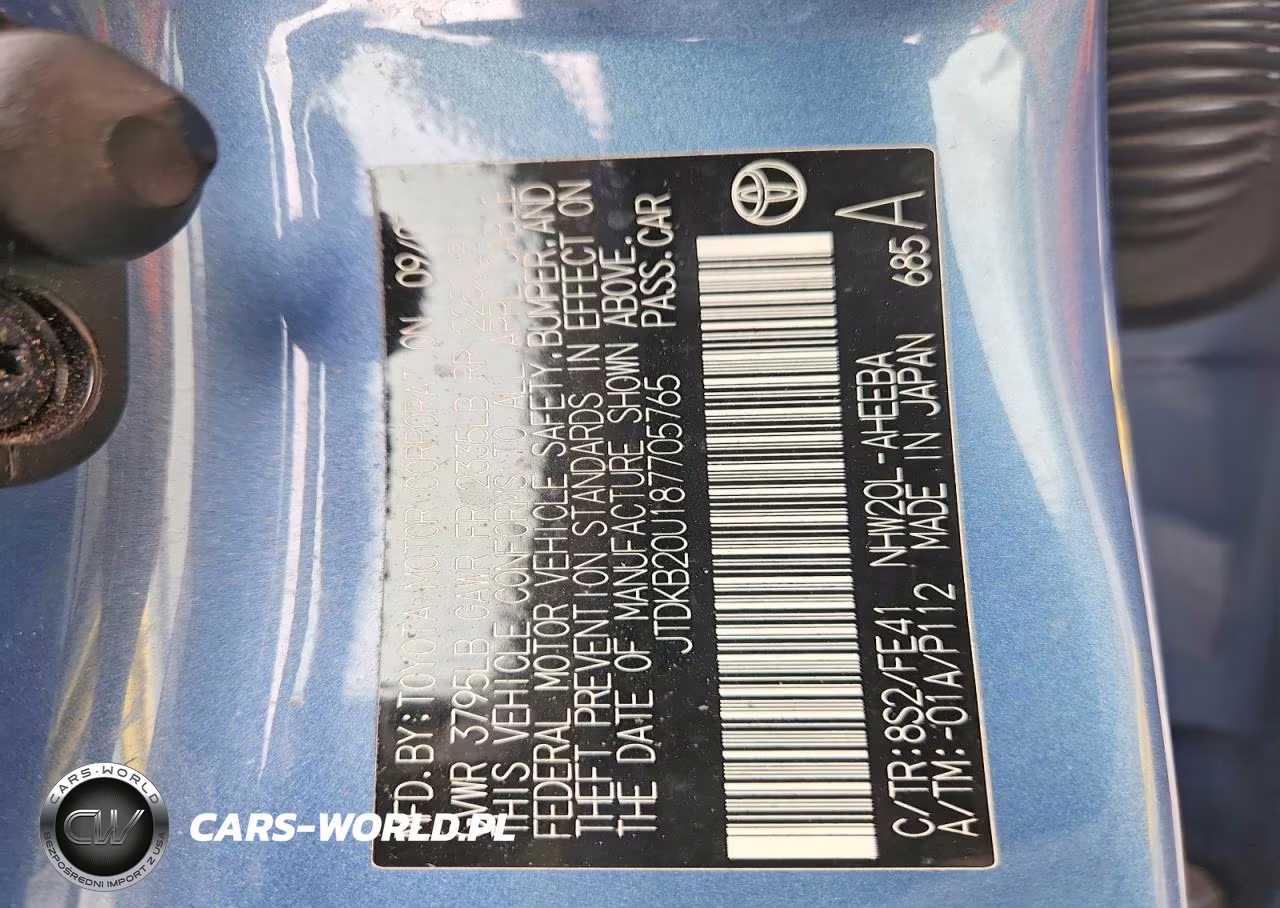 2008 Toyota Prius Base VIN:JTDKB20U187705765 - 12