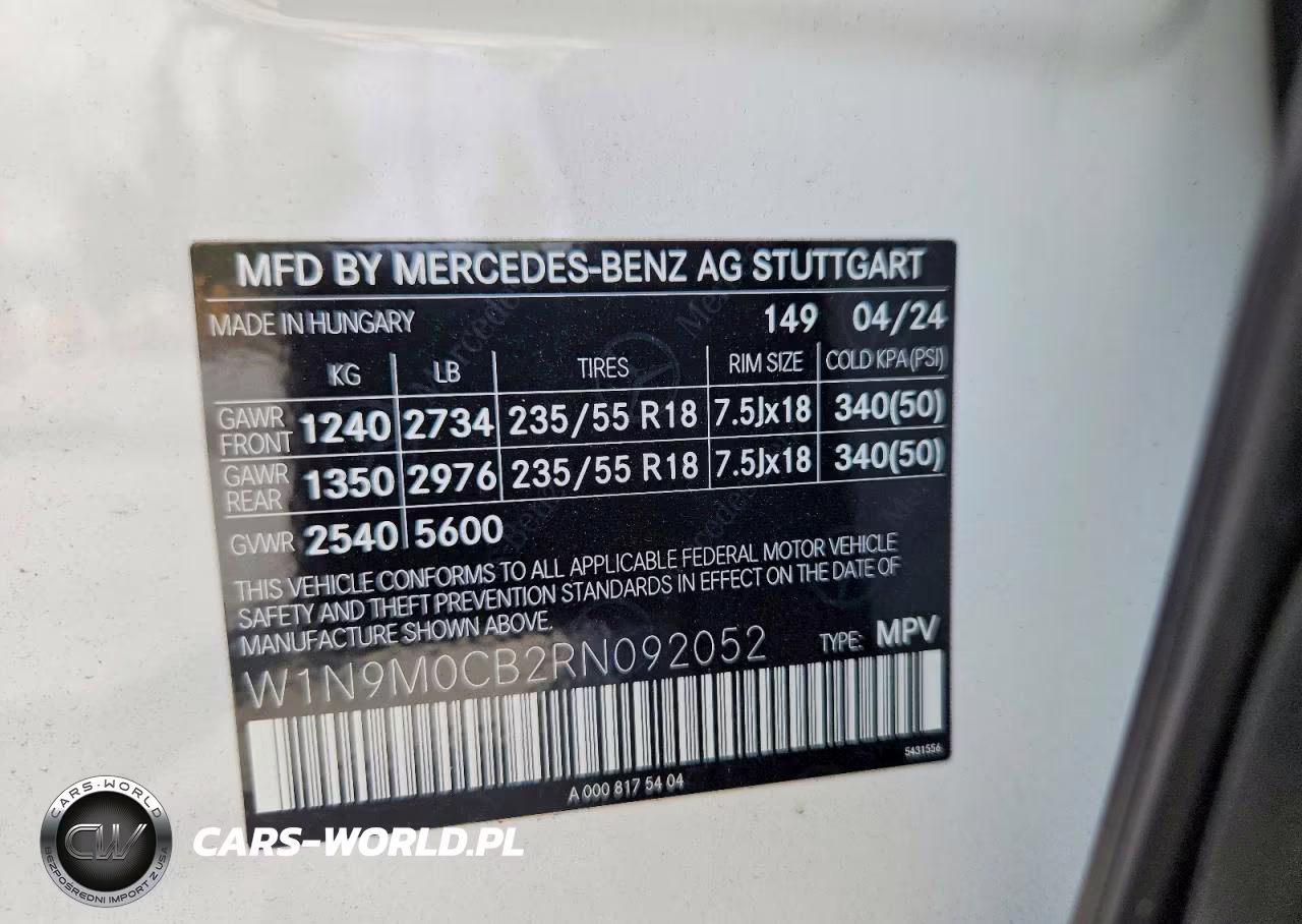 2024 Mercedes-Benz Eqb 250+ VIN:W1N9M0CB2RN092052 - 13