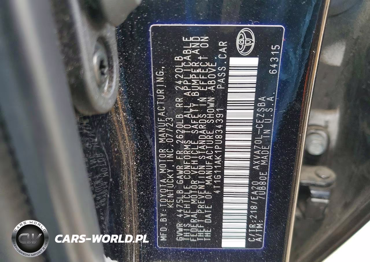2023 Toyota Camry Se VIN:4T1G11AK1PU834391 - 12