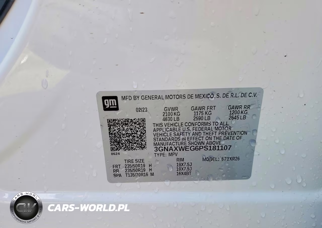 2023 Chevrolet Equinox Rs VIN:3GNAXWEG6PS181107 - 13