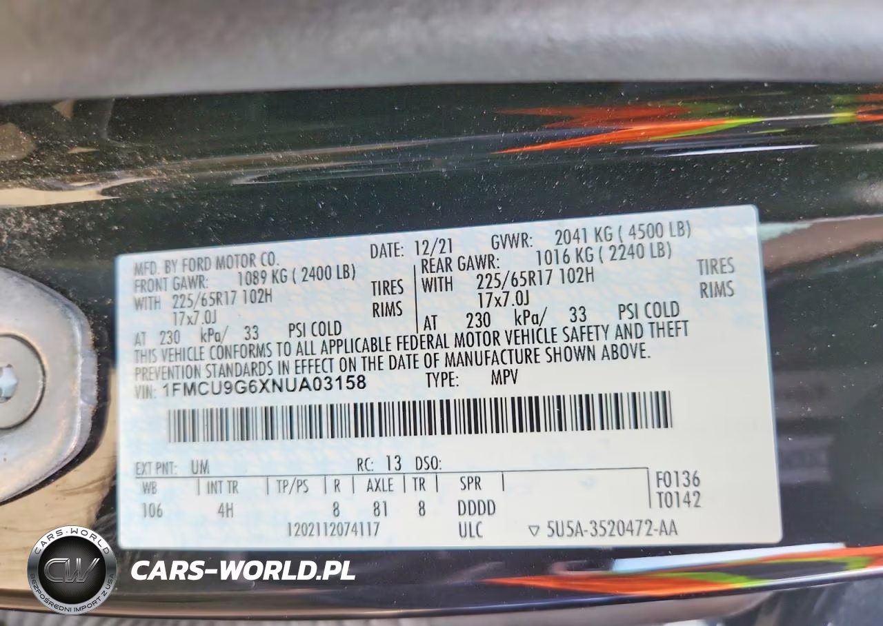 2022 Ford Escape Se VIN:1FMCU9G6XNUA03158 - 13