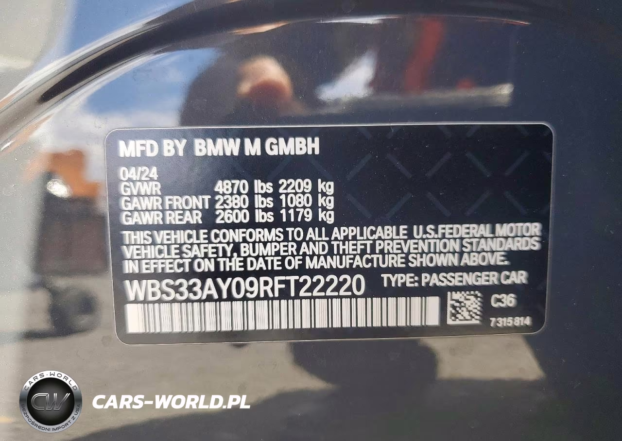 2024 BMW M3 Competition VIN:WBS33AY09RFT22220 - 13