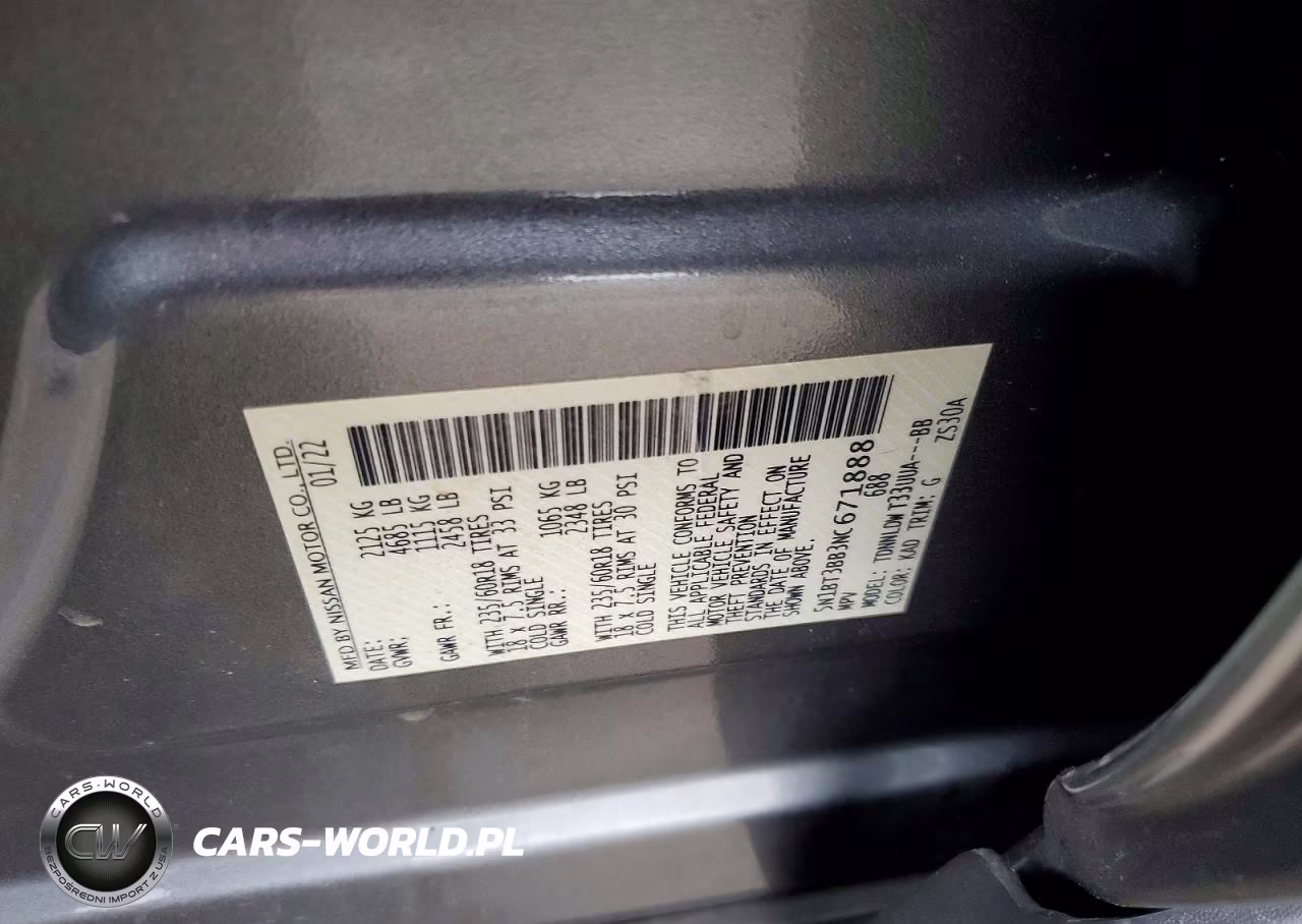 2022 Nissan Rogue Sv VIN:5N1BT3BB3NC671888 - 13
