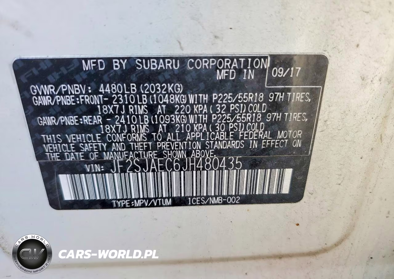 2018 Subaru Forester 2.5I Premium VIN:JF2SJAEC6JH480435 - 12