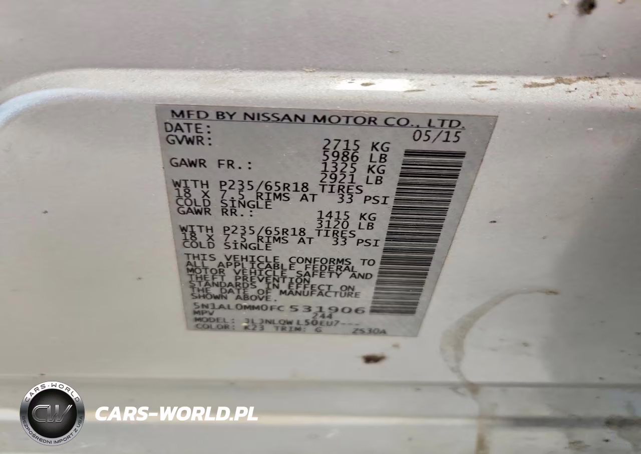 2015 Infiniti Qx60 Base VIN:5N1AL0MM0FC531906 - 13