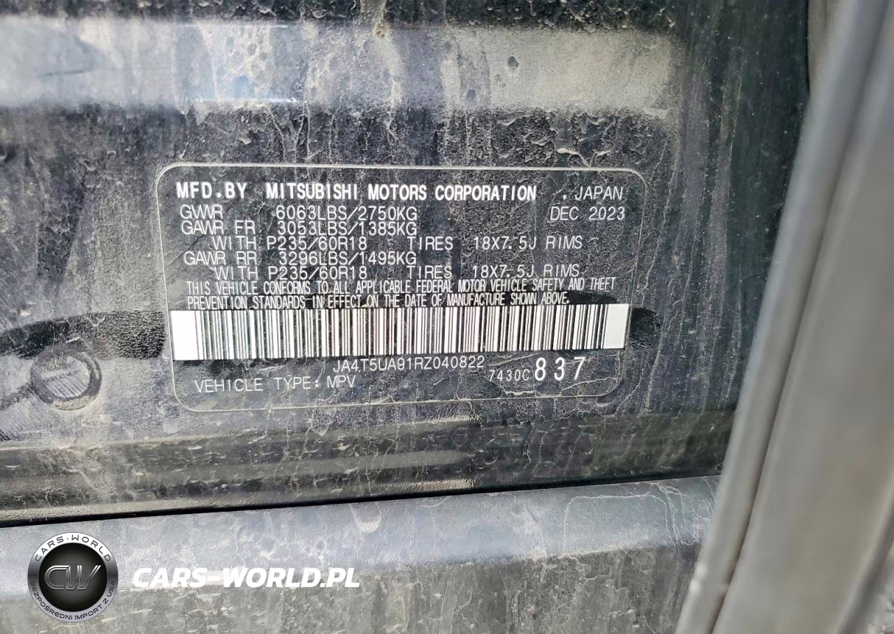 2024 Mitsubishi Outlander Phev Es S-Awc VIN:JA4T5UA91RZ040822 - 13