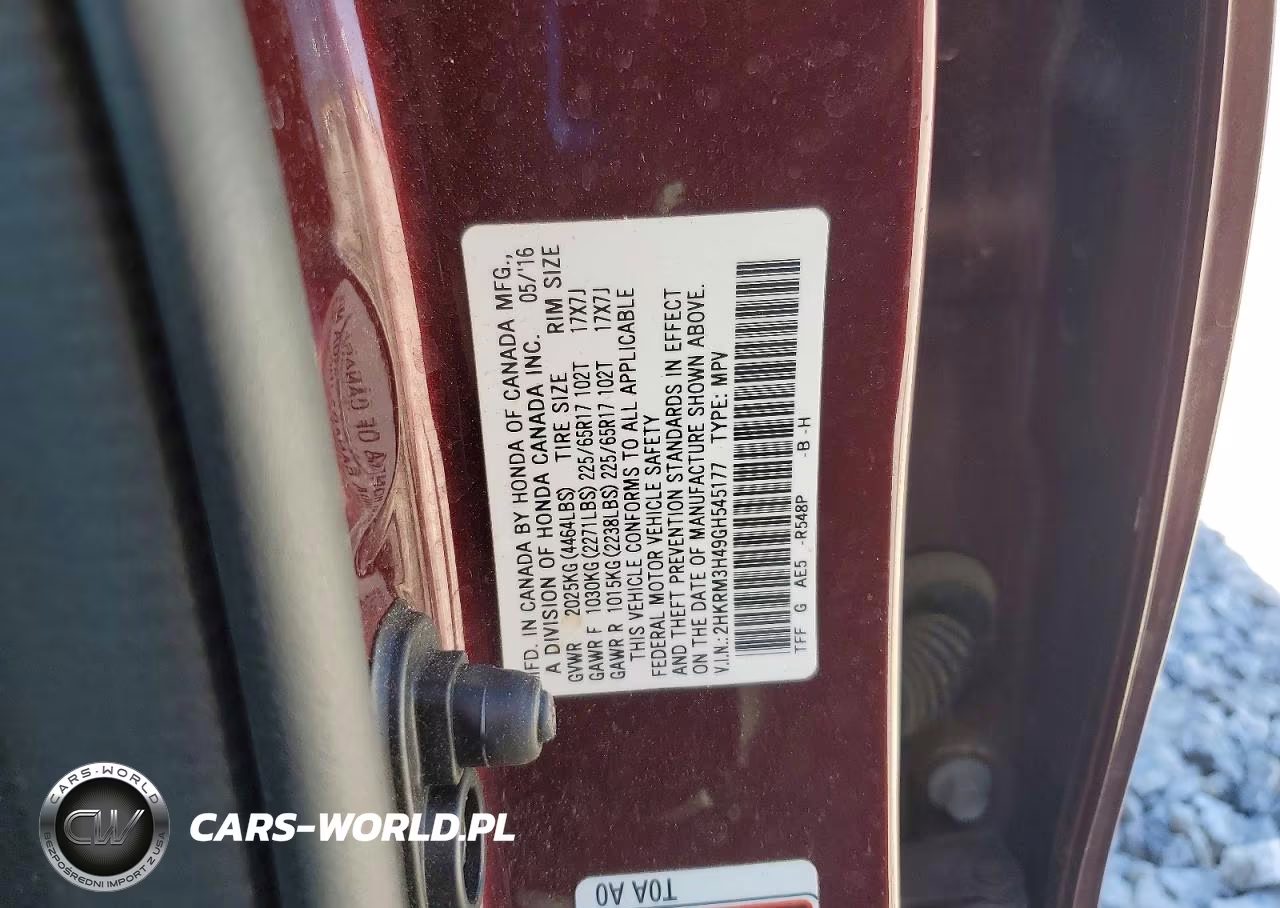 2016 Honda Cr-V Se VIN:2HKRM3H49GH545177 - 13