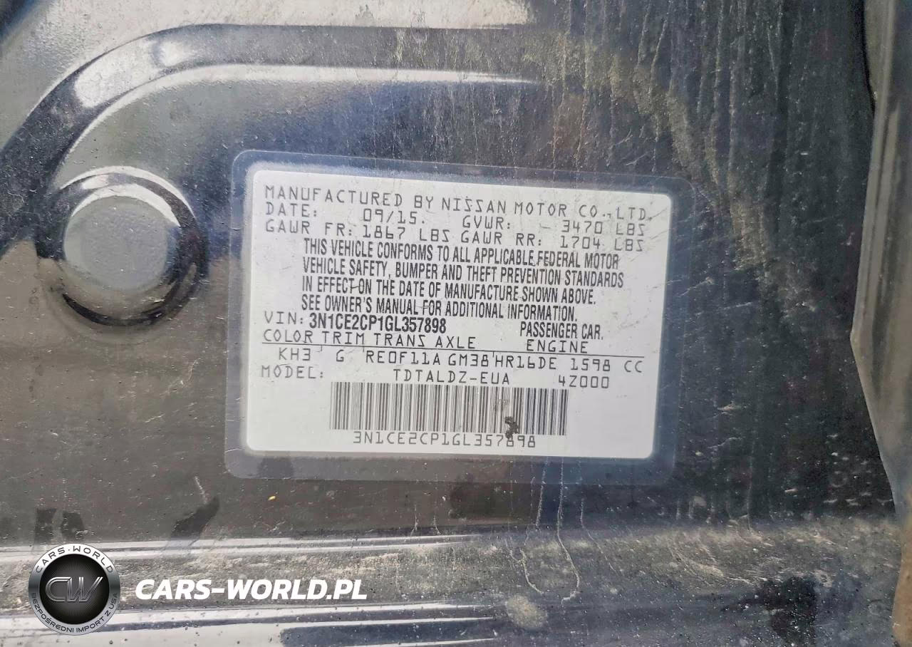 2016 Nissan Versa Note Sv VIN:3N1CE2CP1GL357898 - 13
