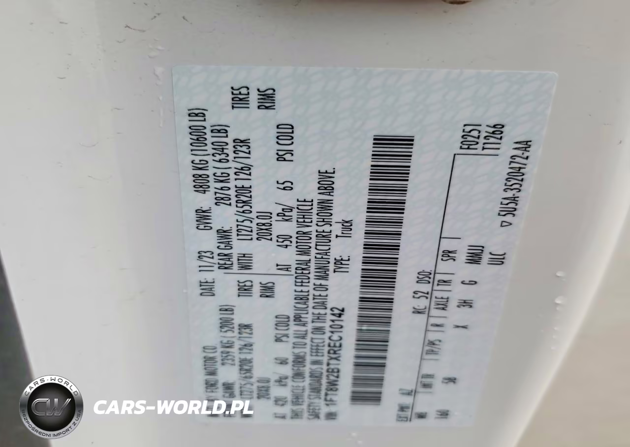 2024 Ford F250 Super Duty VIN:1FT8W2BTXREC10142 - 13