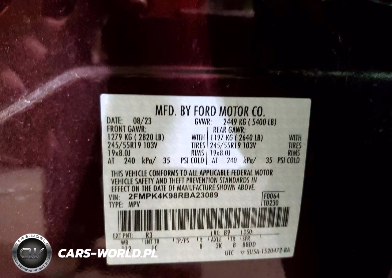 2024 Ford Edge Titanium VIN:2FMPK4K98RBA23089 - 14