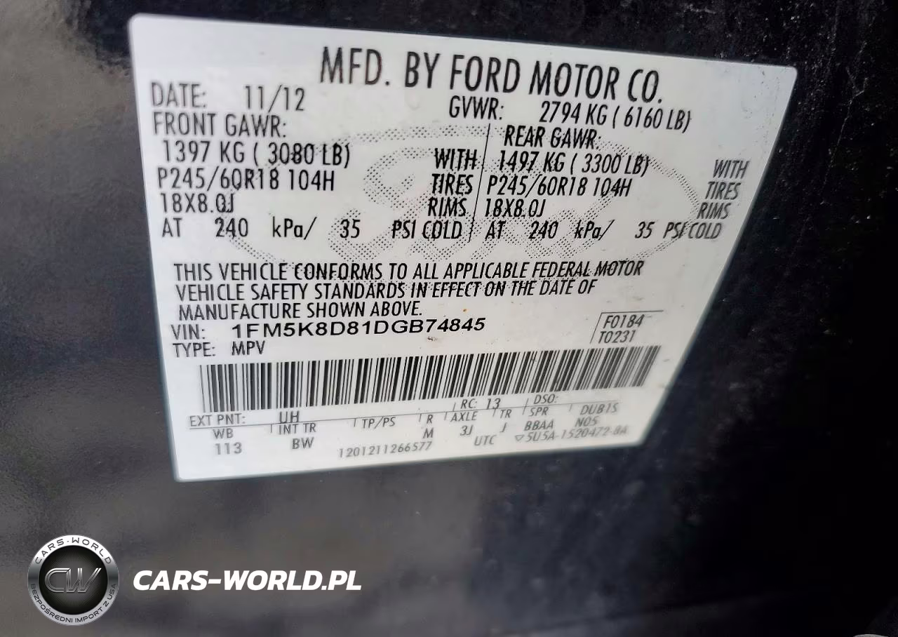 2013 Ford Explorer Xlt VIN:1FM5K8D81DGB74845 - 13