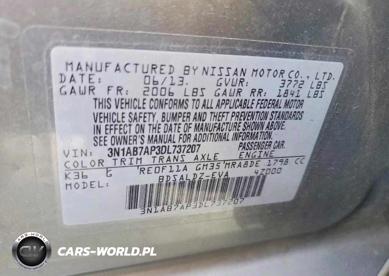 2013 Nissan Sentra S VIN:3N1AB7AP3DL737207 - 12