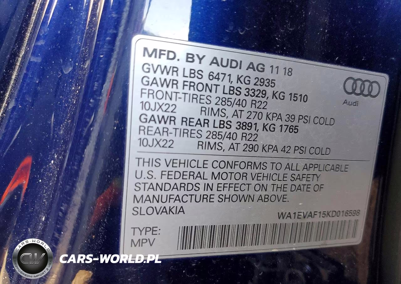 2019 Audi Q8 Premium Plus S-Line VIN:WA1EVAF15KD016598 - 13