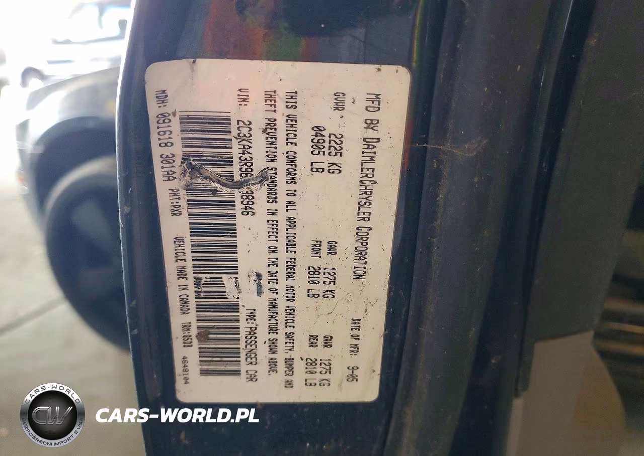 2006 Chrysler 300 VIN:2C3KA43R96H238946 - 12