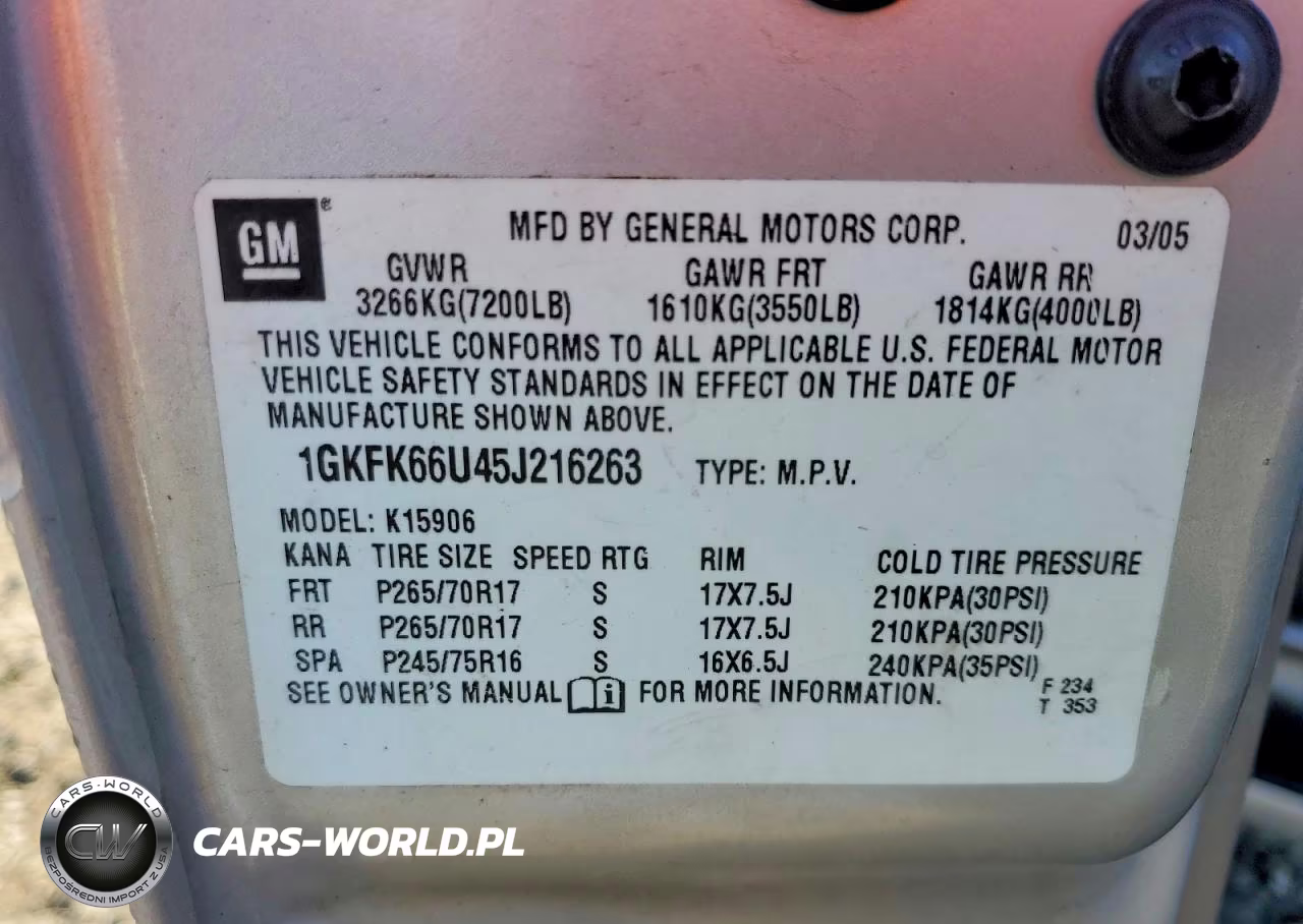 2005 GMC Yukon Xl Denali VIN:1GKFK66U45J216263 - 13