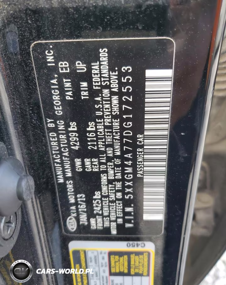 2013 Kia Optima Lx VIN:5XXGM4A77DG172553 - 13