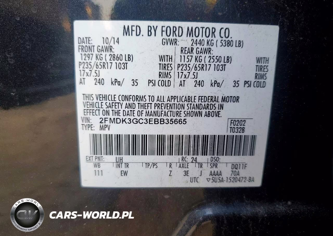 2014 Ford Edge Se VIN:2FMDK3GC3EBB35665 - 13