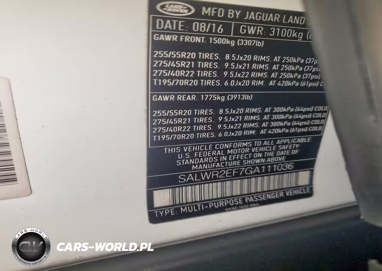 2016 Land Rover Range Rover Sport Sc VIN:SALWR2EF7GA111036 - 12
