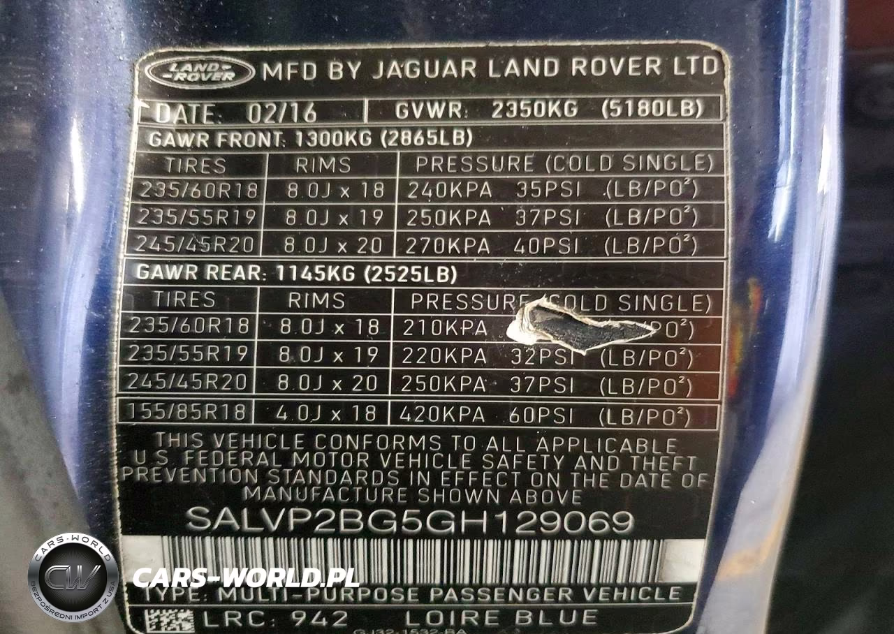 2016 Land Rover Range Rover Evoque Se VIN:SALVP2BG5GH129069 - 13