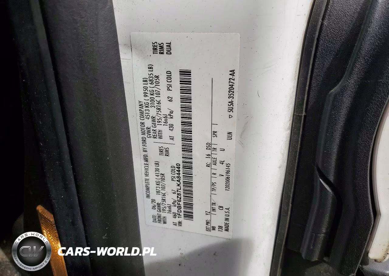 2020 Ford Transit Utility - Service Truck VIN:1FDBF6Z87LKA84440 - 13