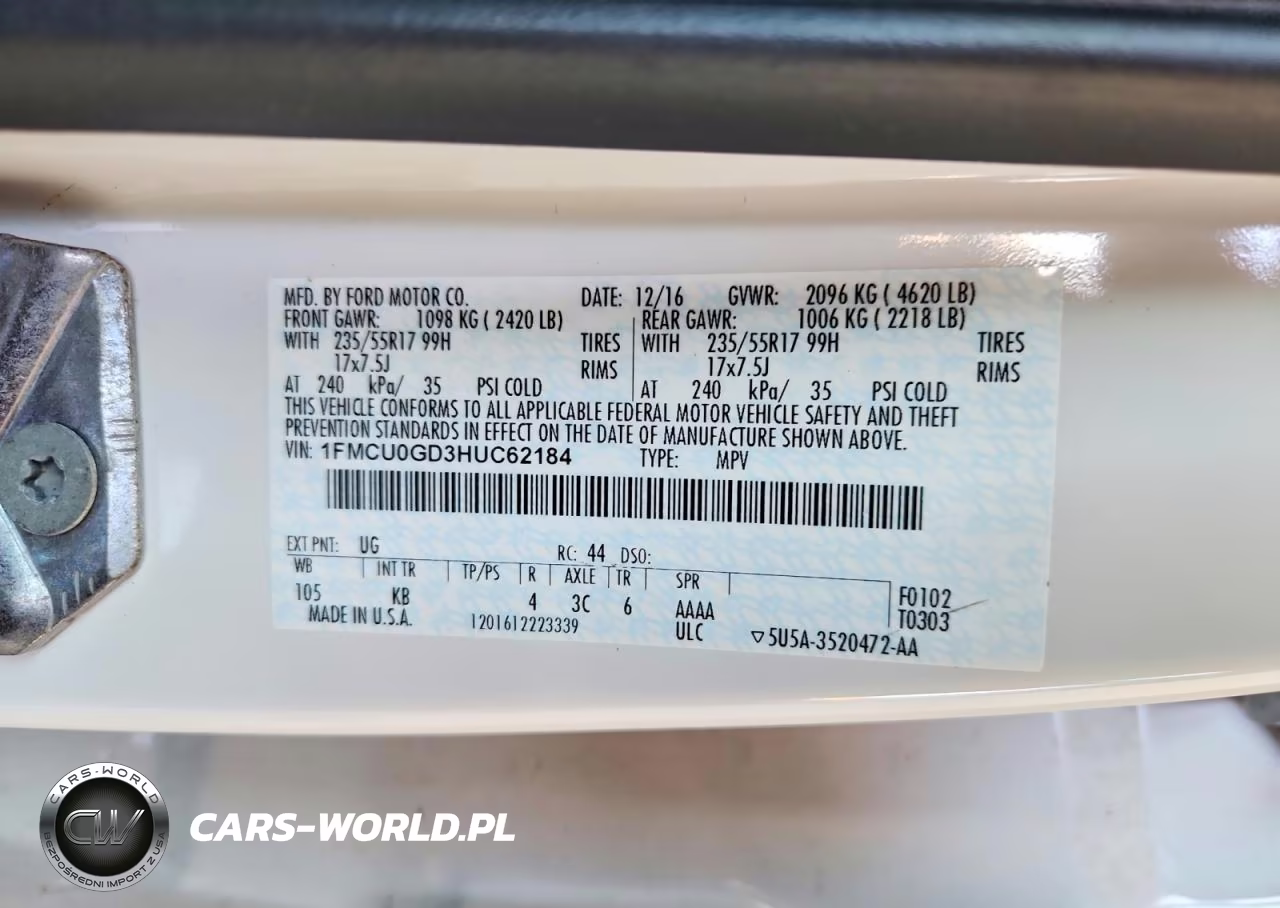 2017 Ford Escape Se VIN:1FMCU0GD3HUC62184 - 13