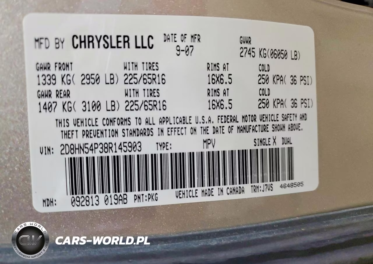 2008 Dodge Grand Caravan Sxt VIN:2D8HN54P38R145903 - 13