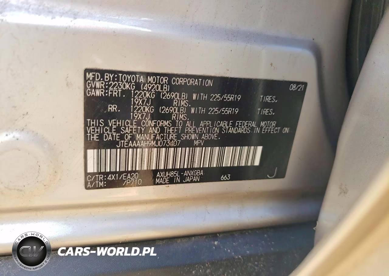2021 Toyota Venza Xle VIN:JTEAAAAH9MJ073407 - 13