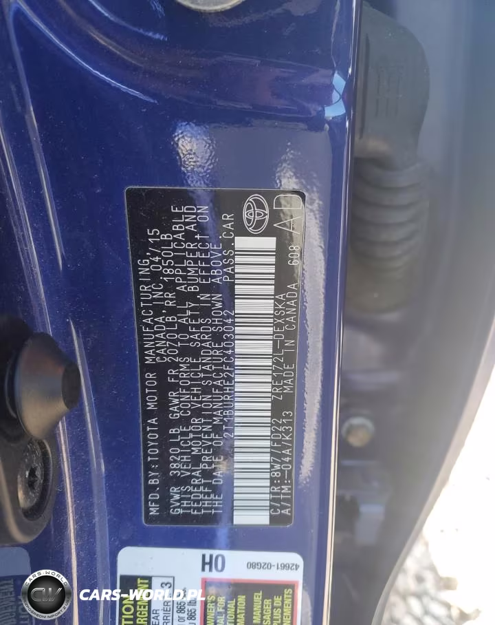 2015 Toyota Corolla L VIN:2T1BURHE2FC403042 - 12