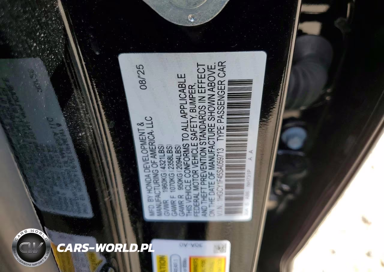 2025 Honda Accord Se VIN:1HGCY1F45SA059713 - 12