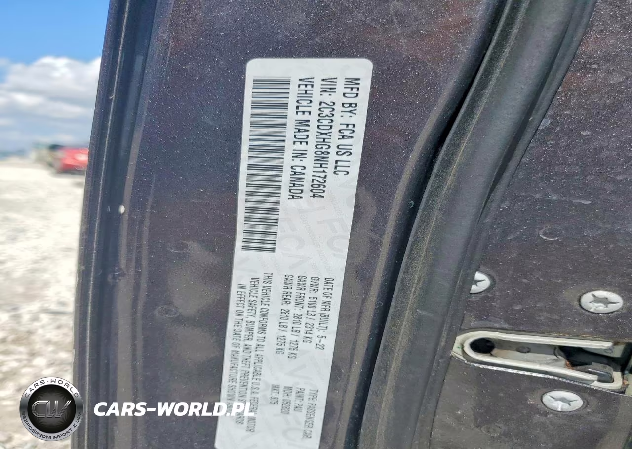 2022 Dodge Charger Gt VIN:2C3CDXHG8NH172604 - 12