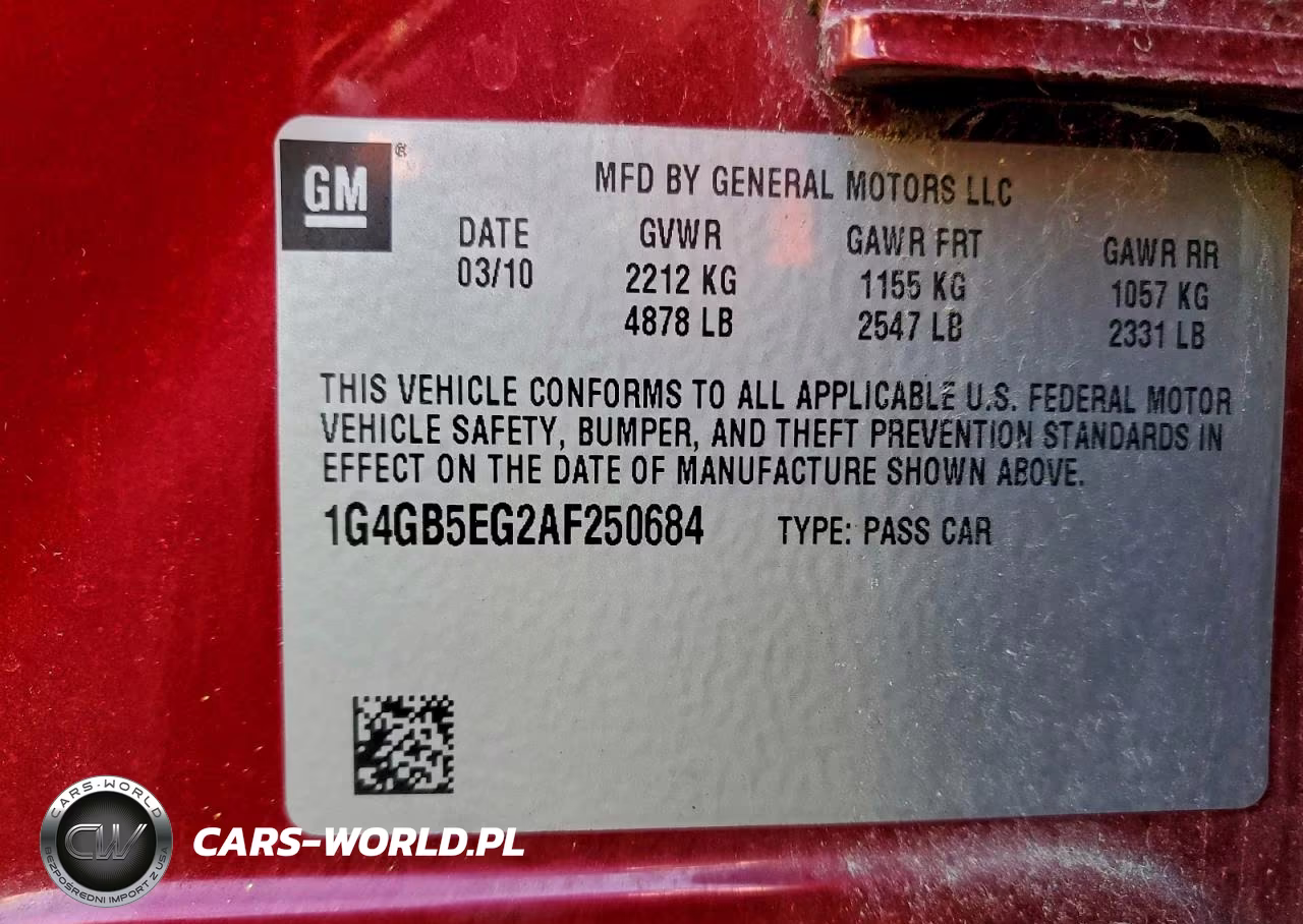 2010 Buick Lacrosse Cx VIN:1G4GB5EG2AF250684 - 12