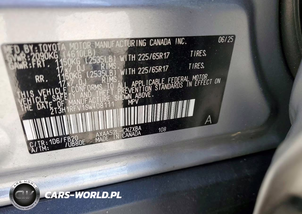 2025 Toyota Rav4 Le VIN:2T3H1RFV1SW408111 - 13