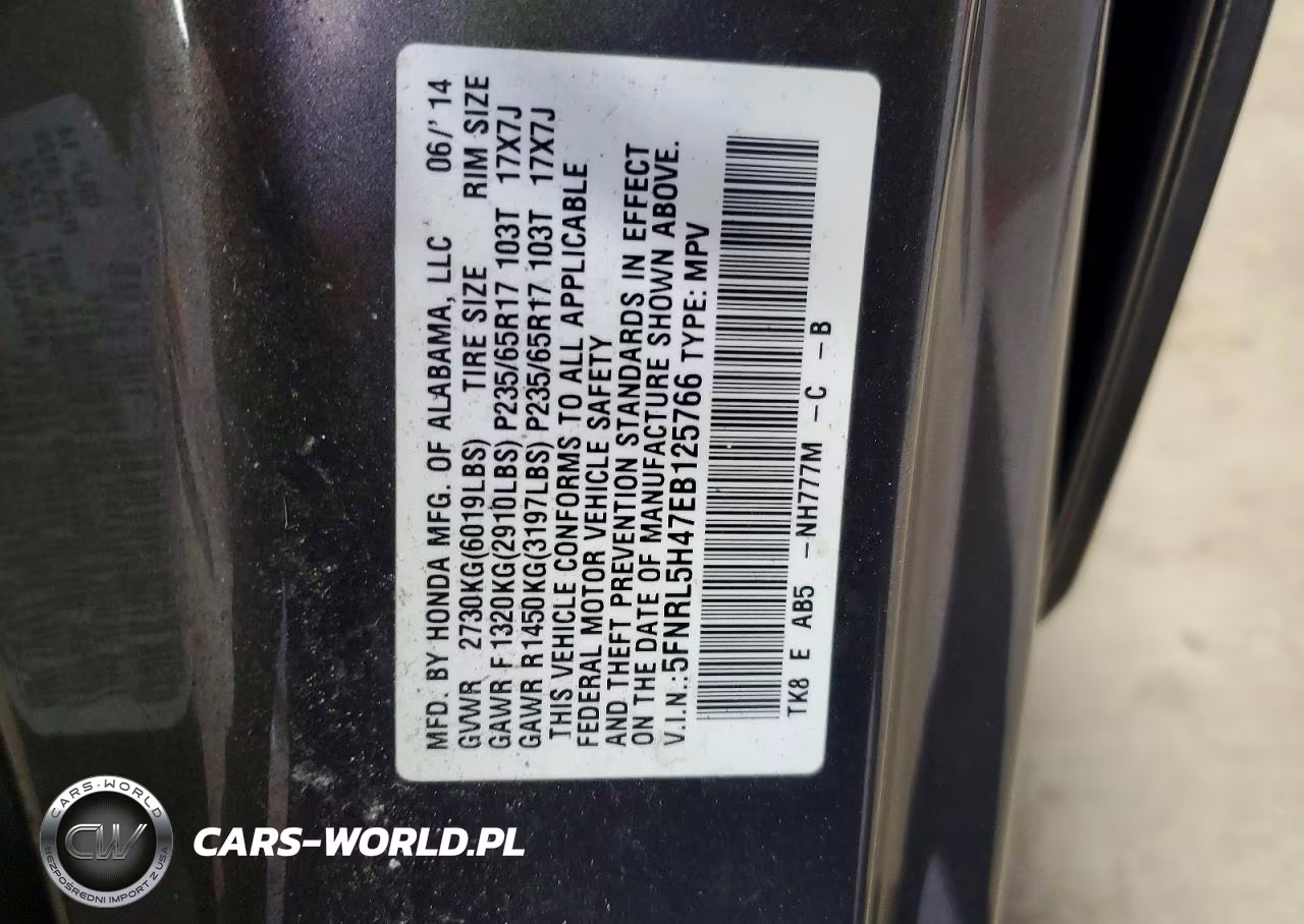 2014 Honda Odyssey Ex VIN:5FNRL5H47EB125766 - 13