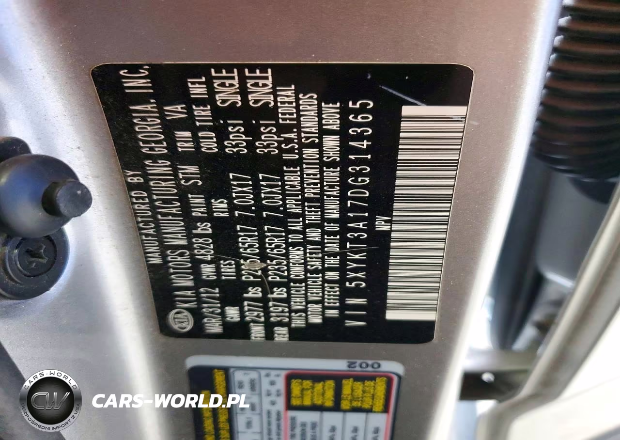 2013 Kia Sorento Lx VIN:5XYKT3A17DG314365 - 13