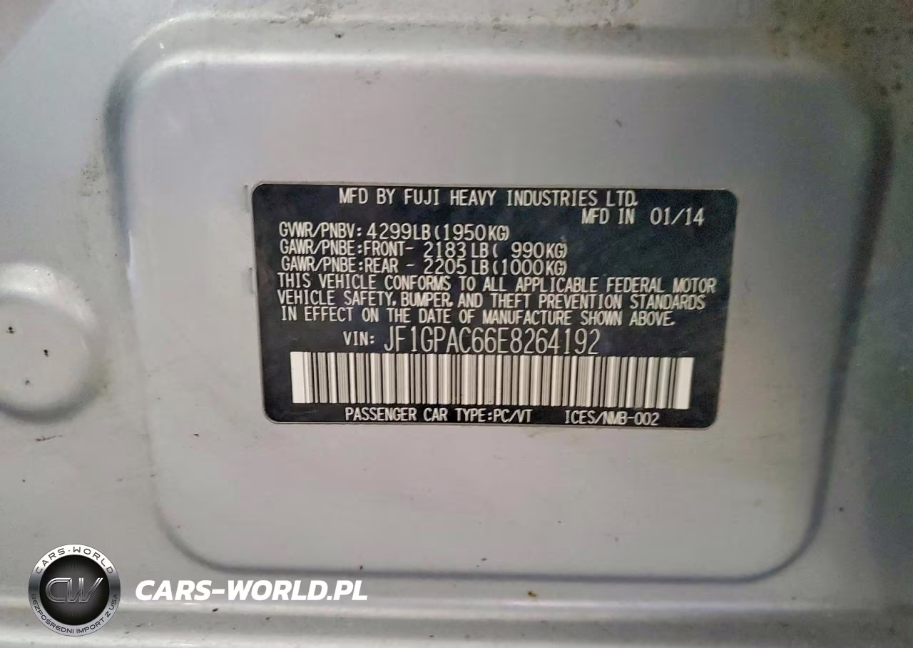 2014 Subaru Impreza Premium VIN:JF1GPAC66E8264192 - 13