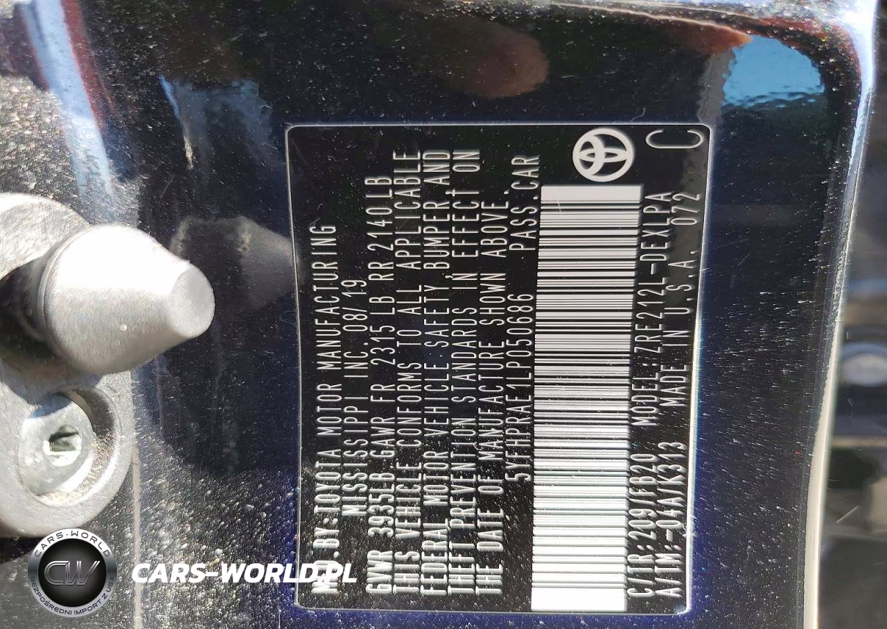 2020 Toyota Corolla Le VIN:5YFHPRAE1LP050686 - 12