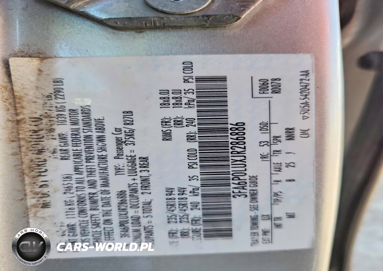 2018 Ford Fusion Se Hybrid VIN:3FA6P0LUXJR286886 - 12