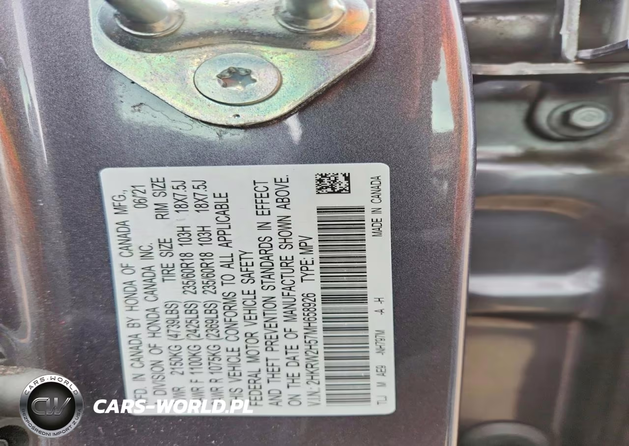 2021 Honda Cr-V Ex VIN:2HKRW2H57MH658926 - 13