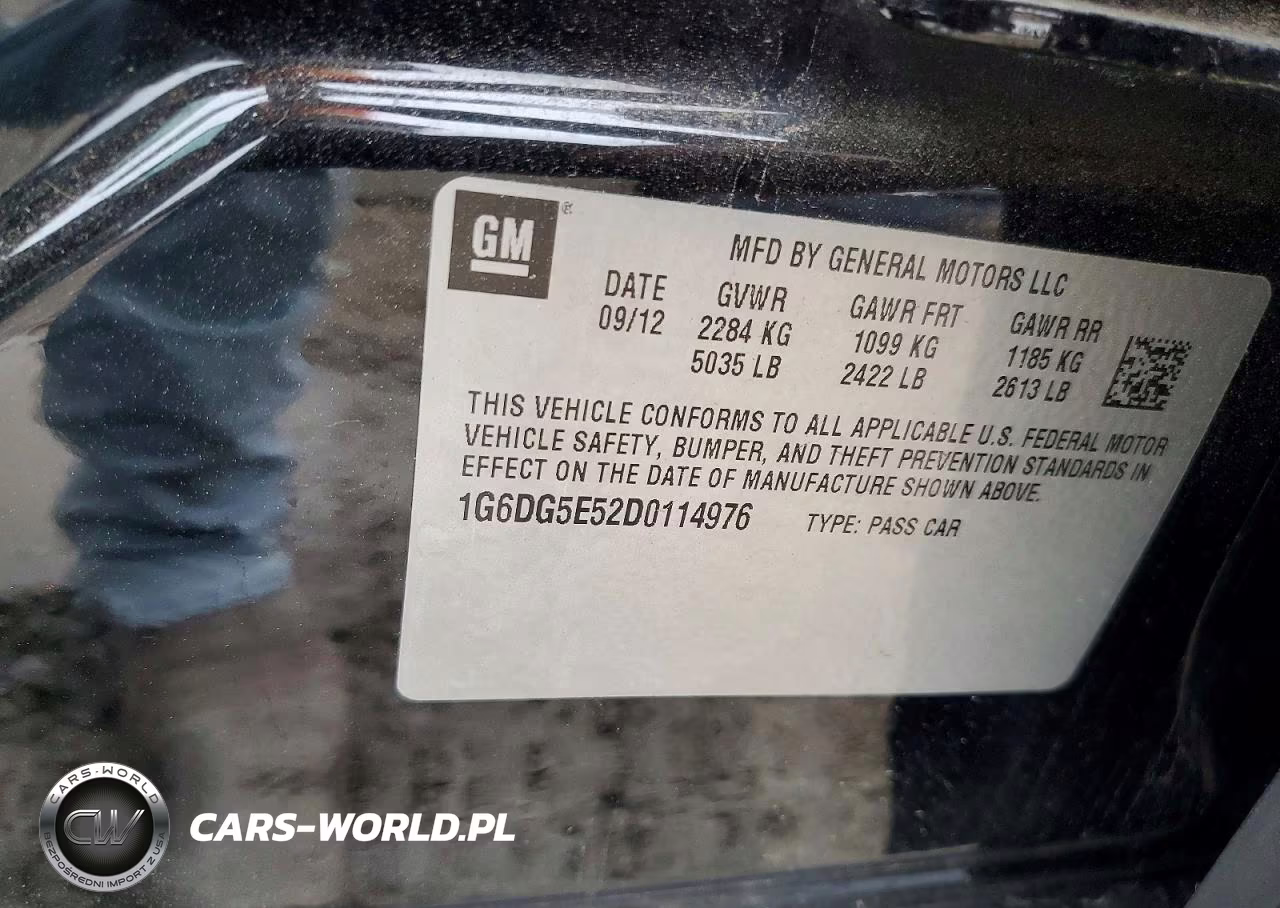 2013 Cadillac Cts Luxury Collection VIN:1G6DG5E52D0114976 - 12