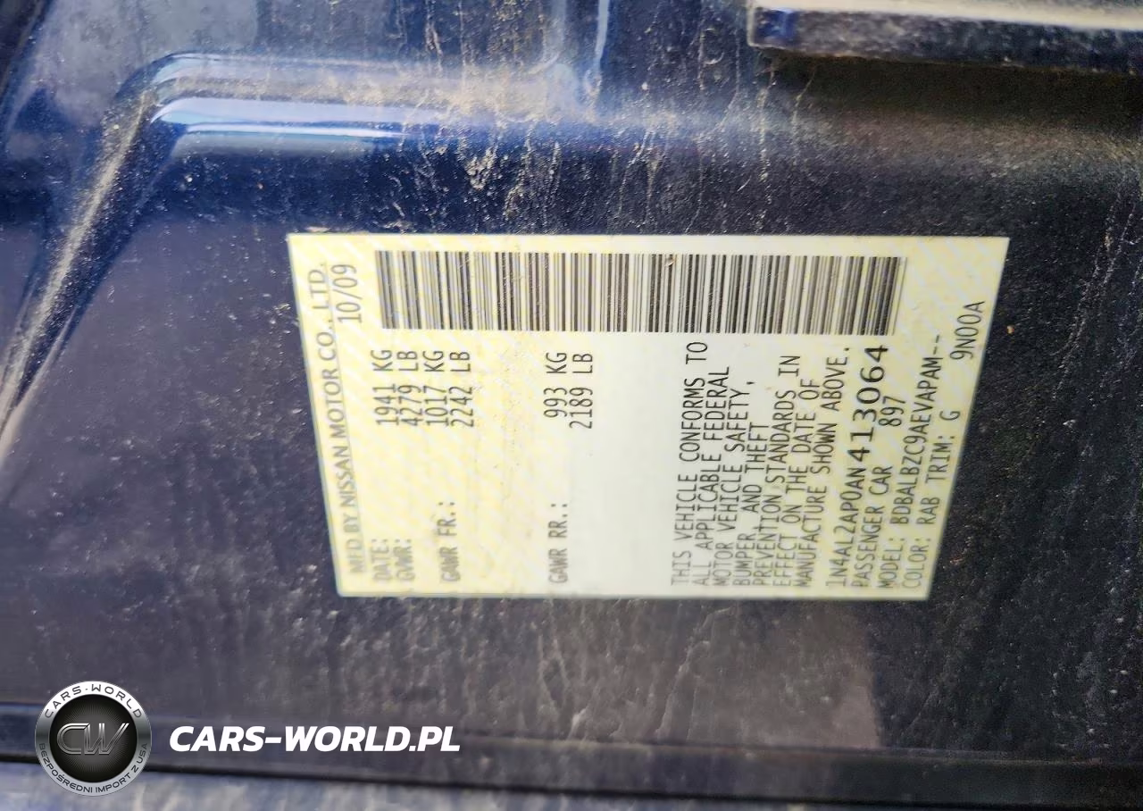 2010 Nissan Altima Base VIN:1N4AL2AP0AN413064 - 12