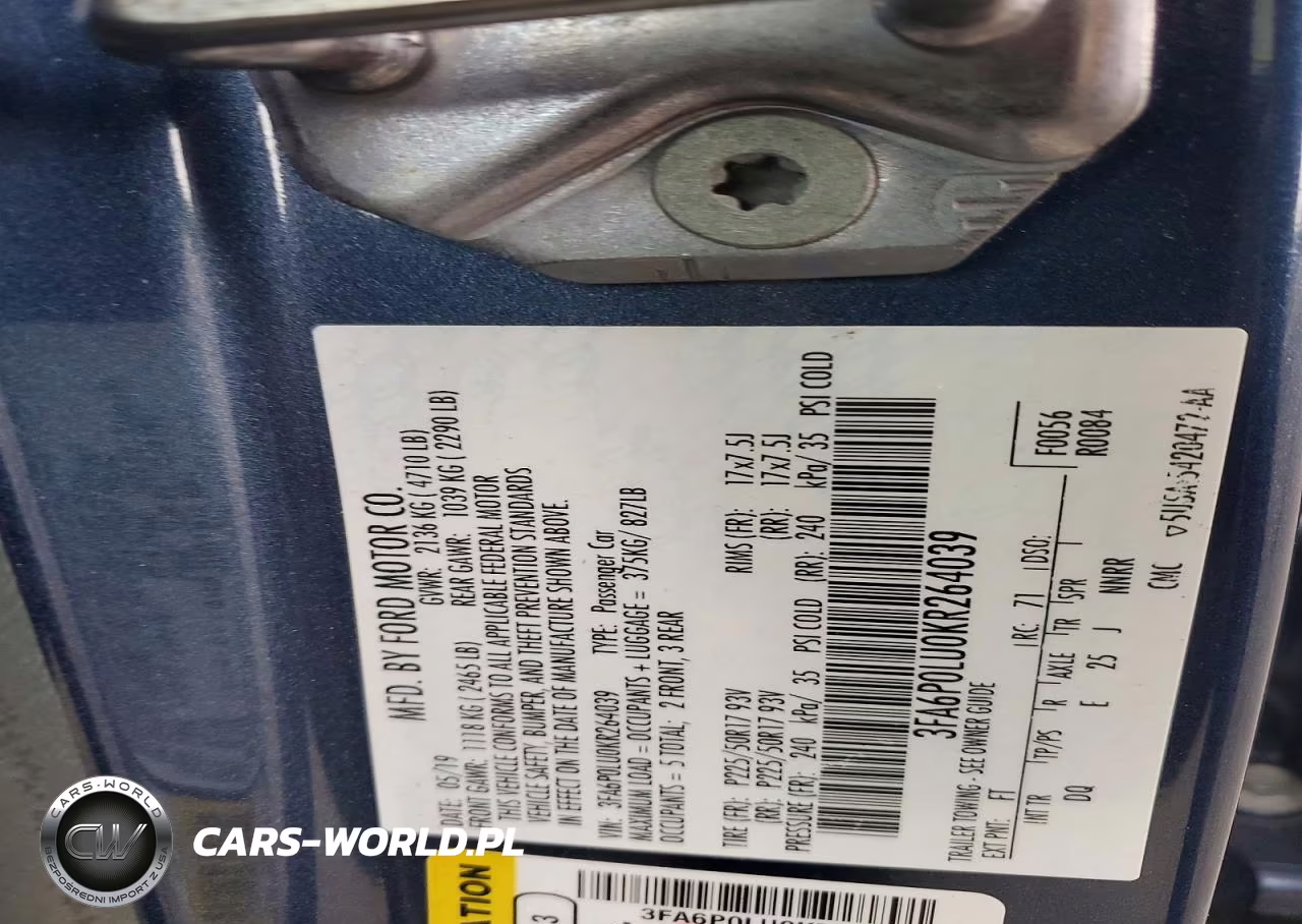 2019 Ford Fusion Se VIN:3FA6P0LU0KR264039 - 12