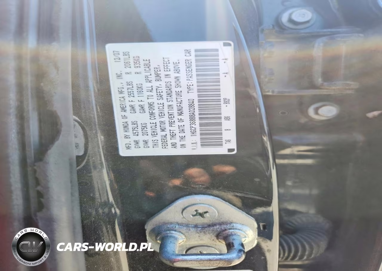 2008 Honda Accord Exl VIN:1HGCP36888A028840 - 12