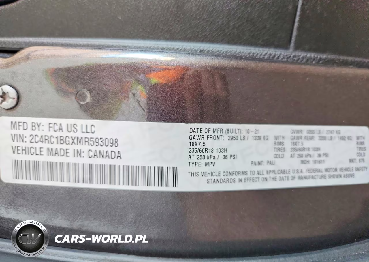 2021 Chrysler Pacifica Touring L VIN:2C4RC1BGXMR593098 - 13