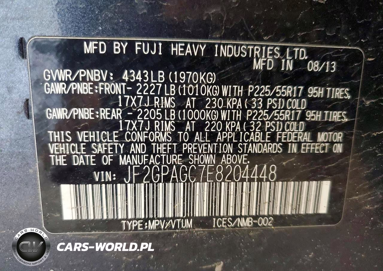 2014 Subaru Xv Crosstrek 2.0 Limited VIN:JF2GPAGC7E8204448 - 13