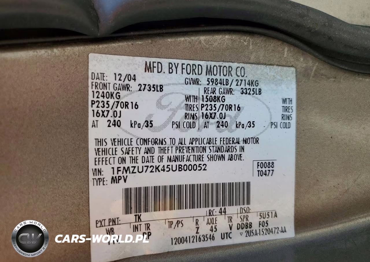 2005 Ford Explorer Xls VIN:1FMZU72K45UB00052 - 14