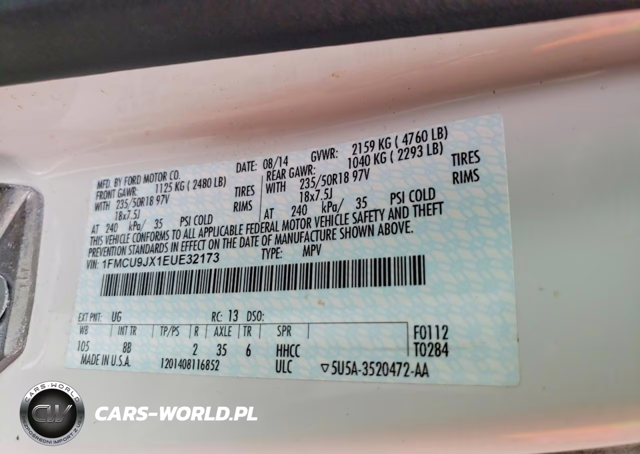 2014 Ford Escape Titanium VIN:1FMCU9JX1EUE32173 - 13