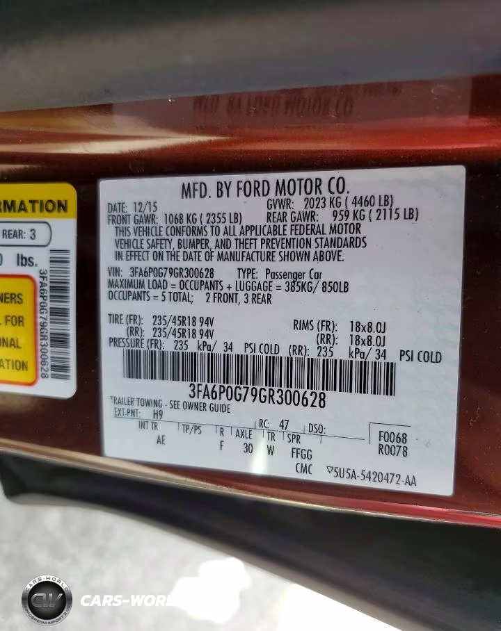 2016 Ford Fusion S VIN:3FA6P0G79GR300628 - 12