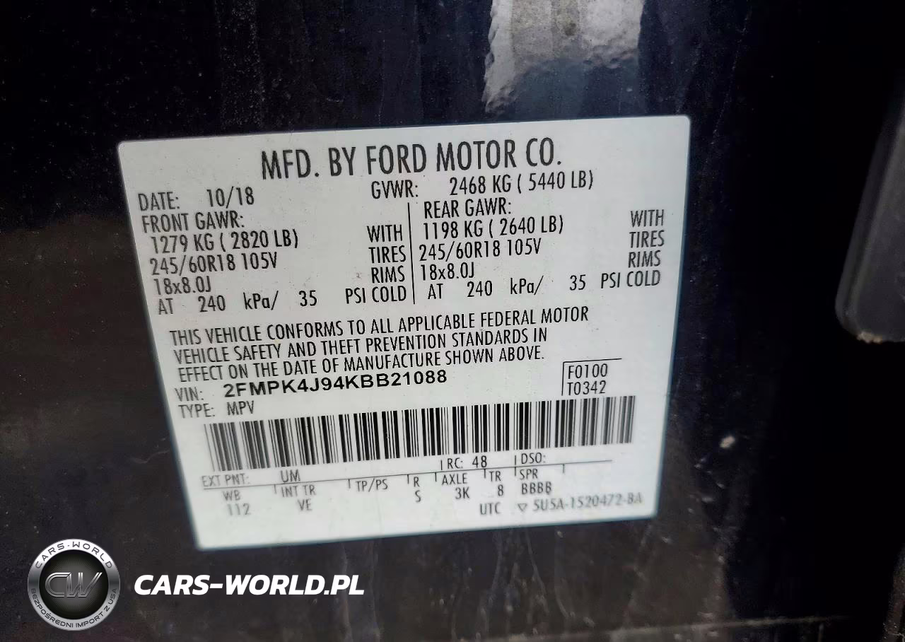 2019 Ford Edge Sel VIN:2FMPK4J94KBB21088 - 13